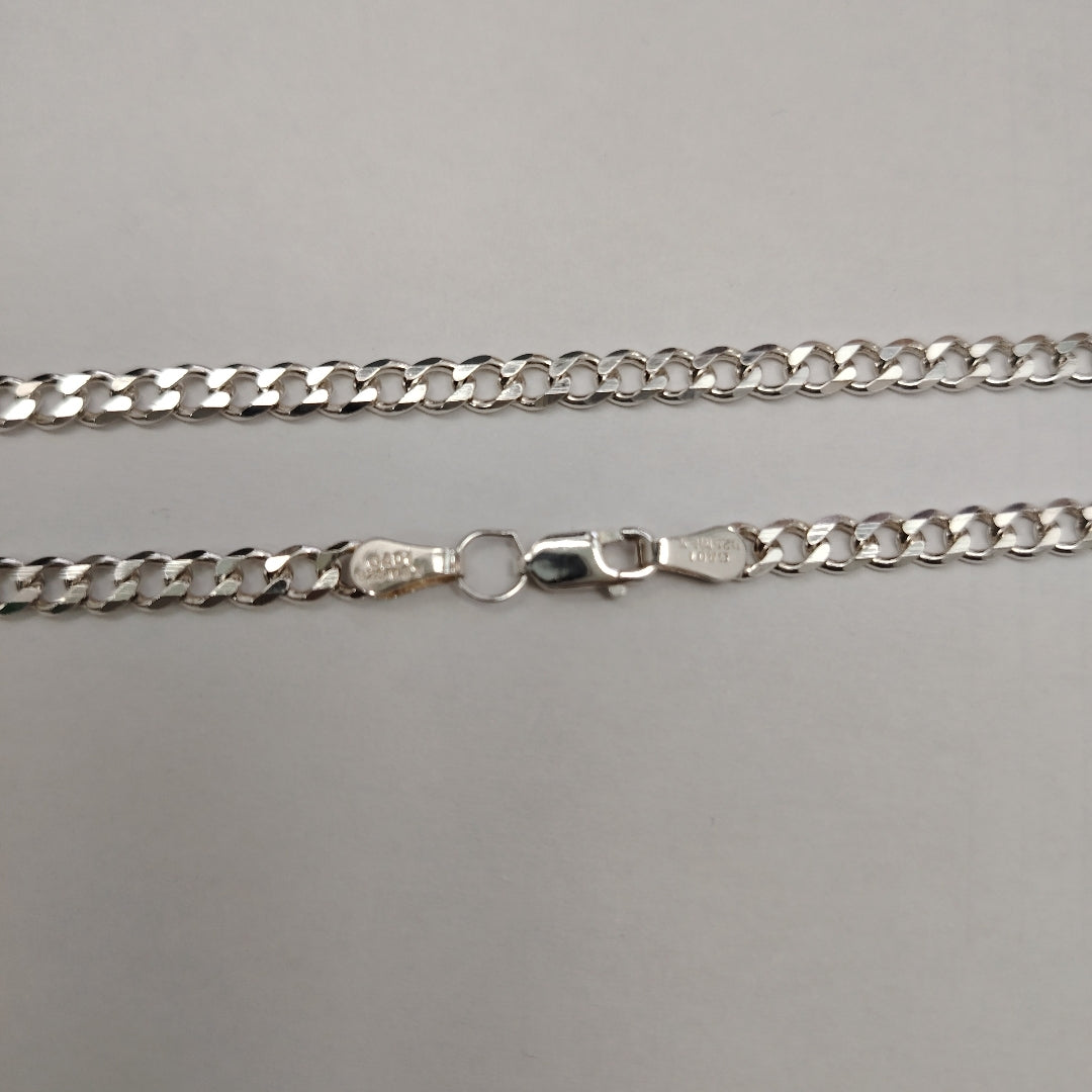 CADENA TEJIDO BARBADO PLATA .925 55 CM 12.8 GR (NUEVO)