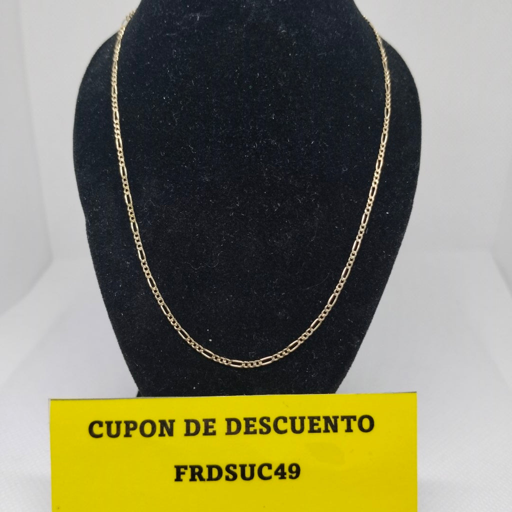 CADENAS TEJIDO 3X1 ORO 14K 55 CM 2.4 GR (NUEVO)