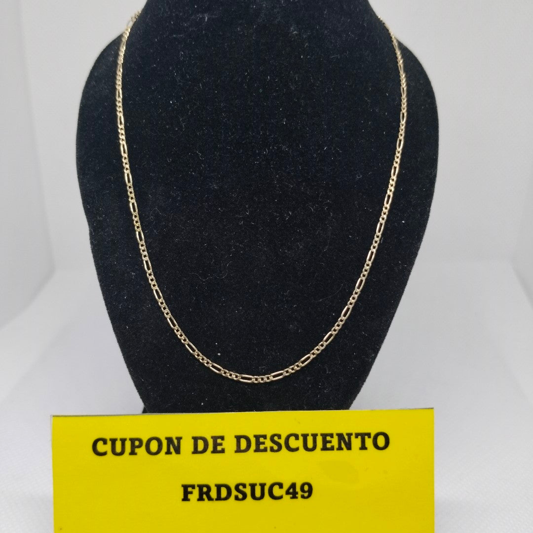 CADENAS TEJIDO 3X1 ORO 14K 55 CM 2.4 GR (NUEVO)