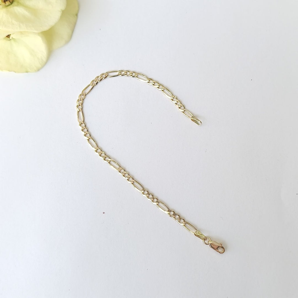 PULSERAS TEJIDO 3X1 ORO 14K 18 CM 2.9 GR (NUEVO)