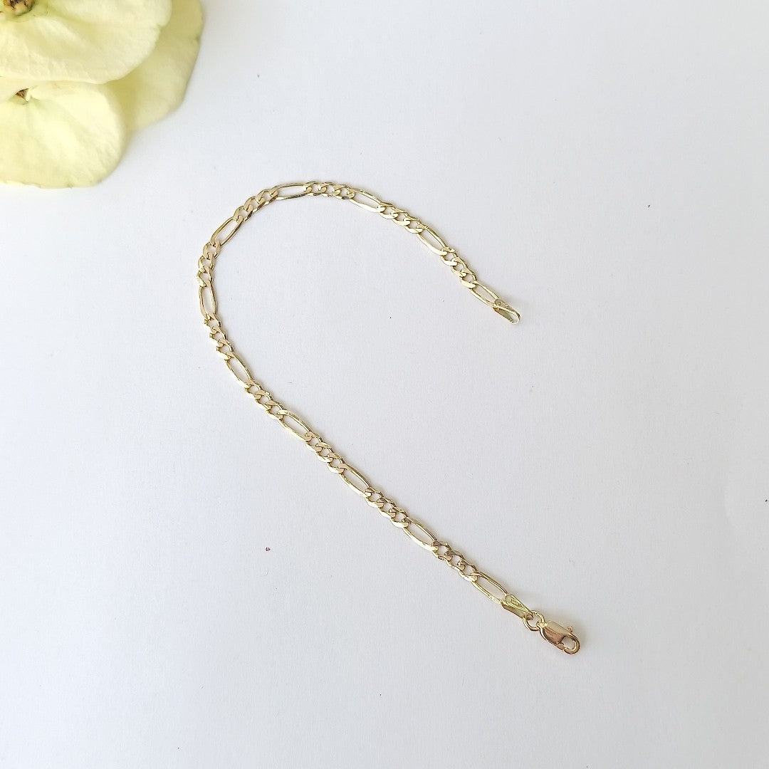 PULSERAS TEJIDO 3X1 ORO 14K 18 CM 2.9 GR (NUEVO)