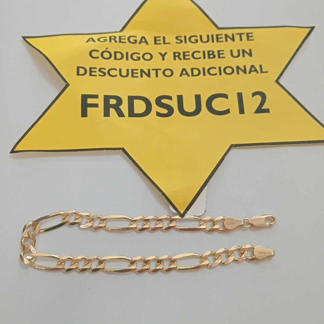 PULSERAS TEJIDO 3X1 ORO 14K 21 CM 10 GR (NUEVO)