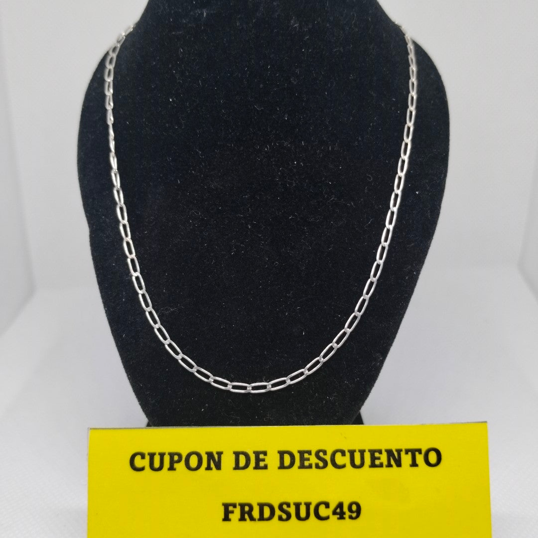 CADENA TEJIDO ESLABONES PLATA .925 55 CM 2.8 GR (NUEVO)