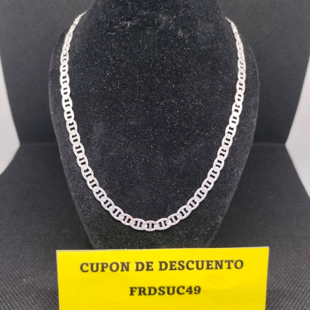 CADENA TEJIDO GUCHI PLATA .925 55 CM 12.9 GR (NUEVO)