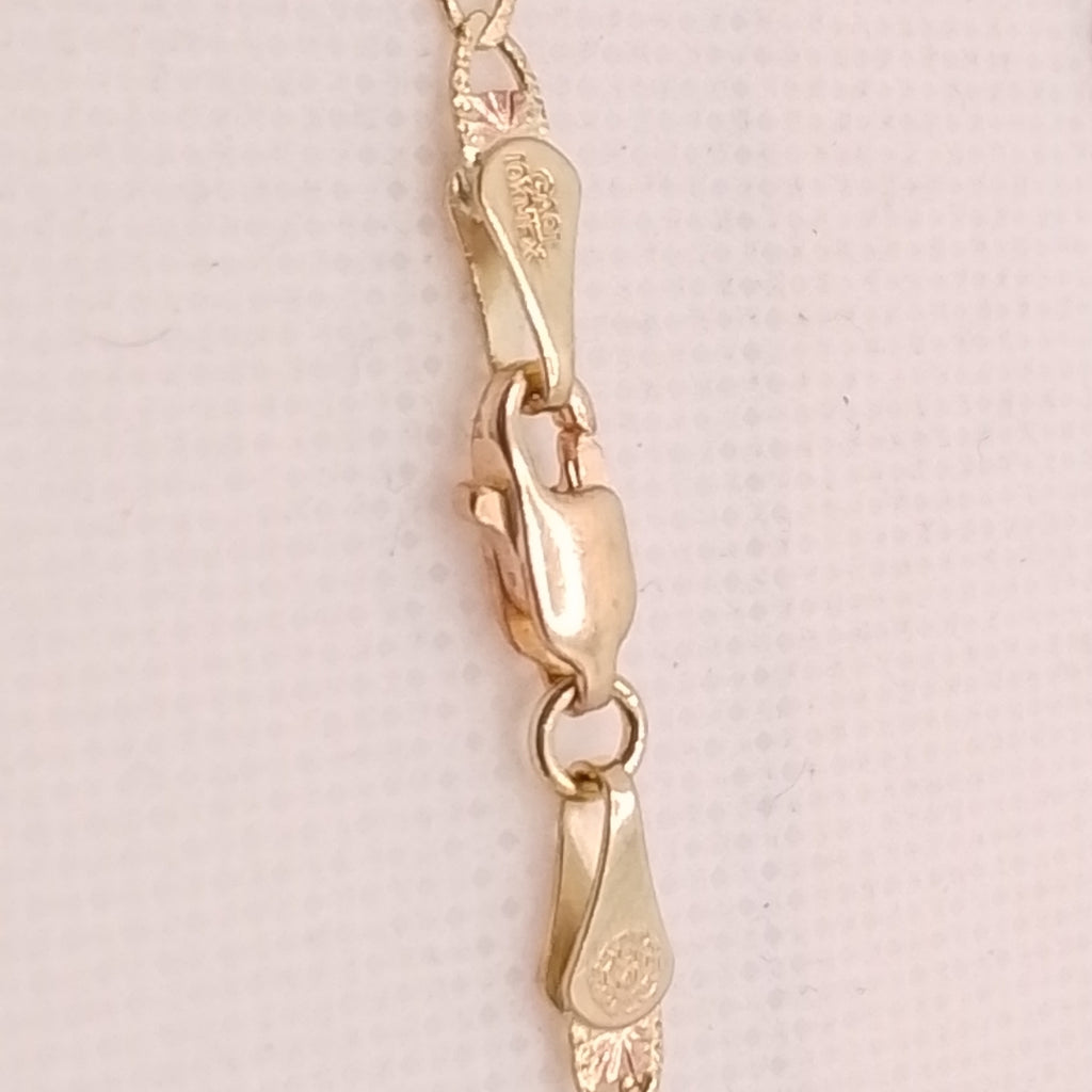 CADENAS TEJIDO GUCHI ORO 10K 55 CM 6.8 GR (NUEVO)