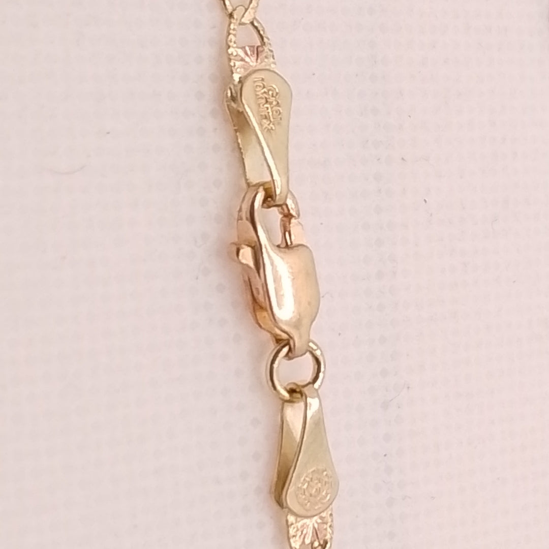CADENAS TEJIDO GUCHI ORO 10K 55 CM 6.8 GR (NUEVO)
