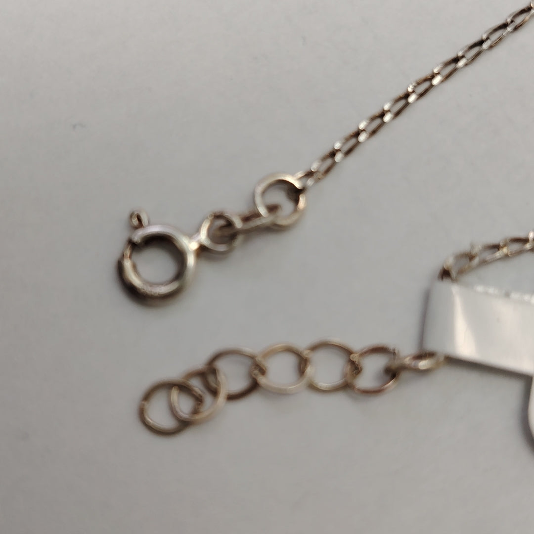 PULSERA TEJIDO LLAVE PLATA .925 18 CM 2.3 GR (NUEVO)