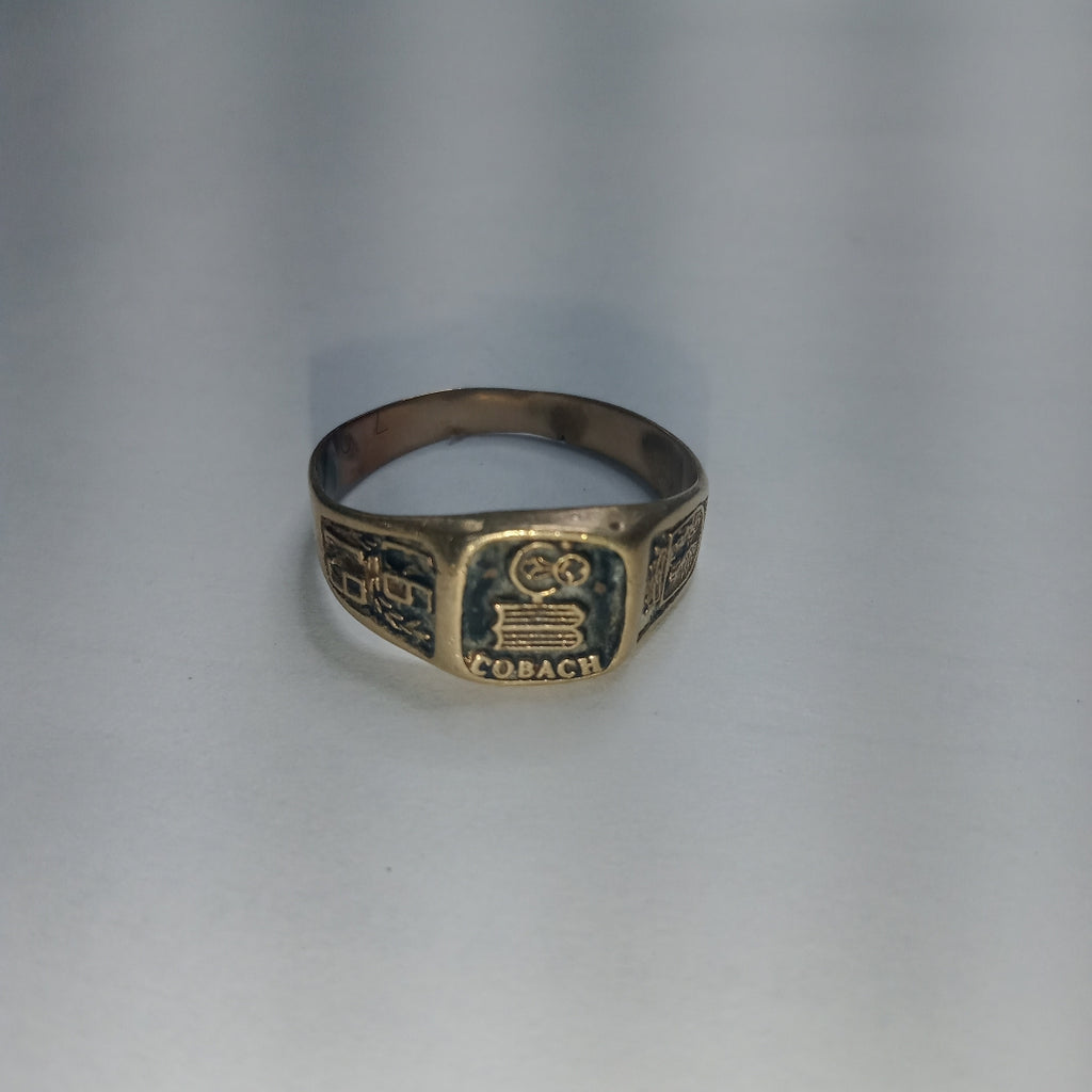 ANILLO DE GRADUACIÓN ORO 10 K 2.6 GRMS (SEMINUEVO)