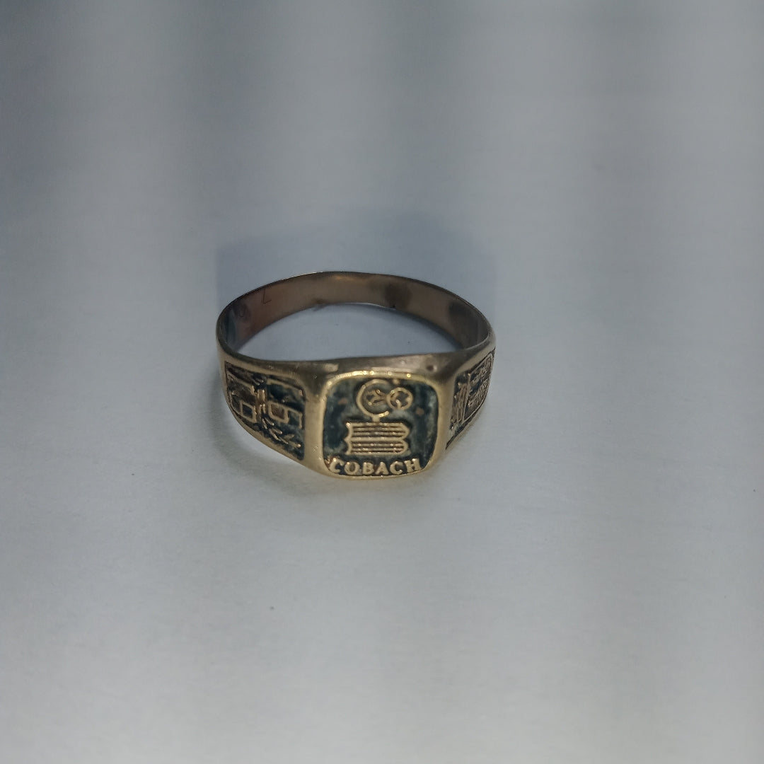 ANILLO DE GRADUACIÓN ORO 10 K 2.6 GRMS (SEMINUEVO)