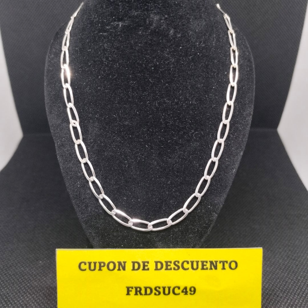 CADENA TEJIDO ESLABONES PLATA .925 60 CM 10.6 GR (NUEVO)