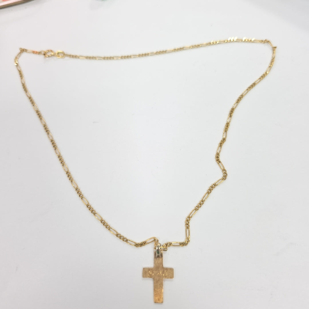CADENA, CRUZ ORO 14 K 3.9 GRMS (SEMINUEVO)