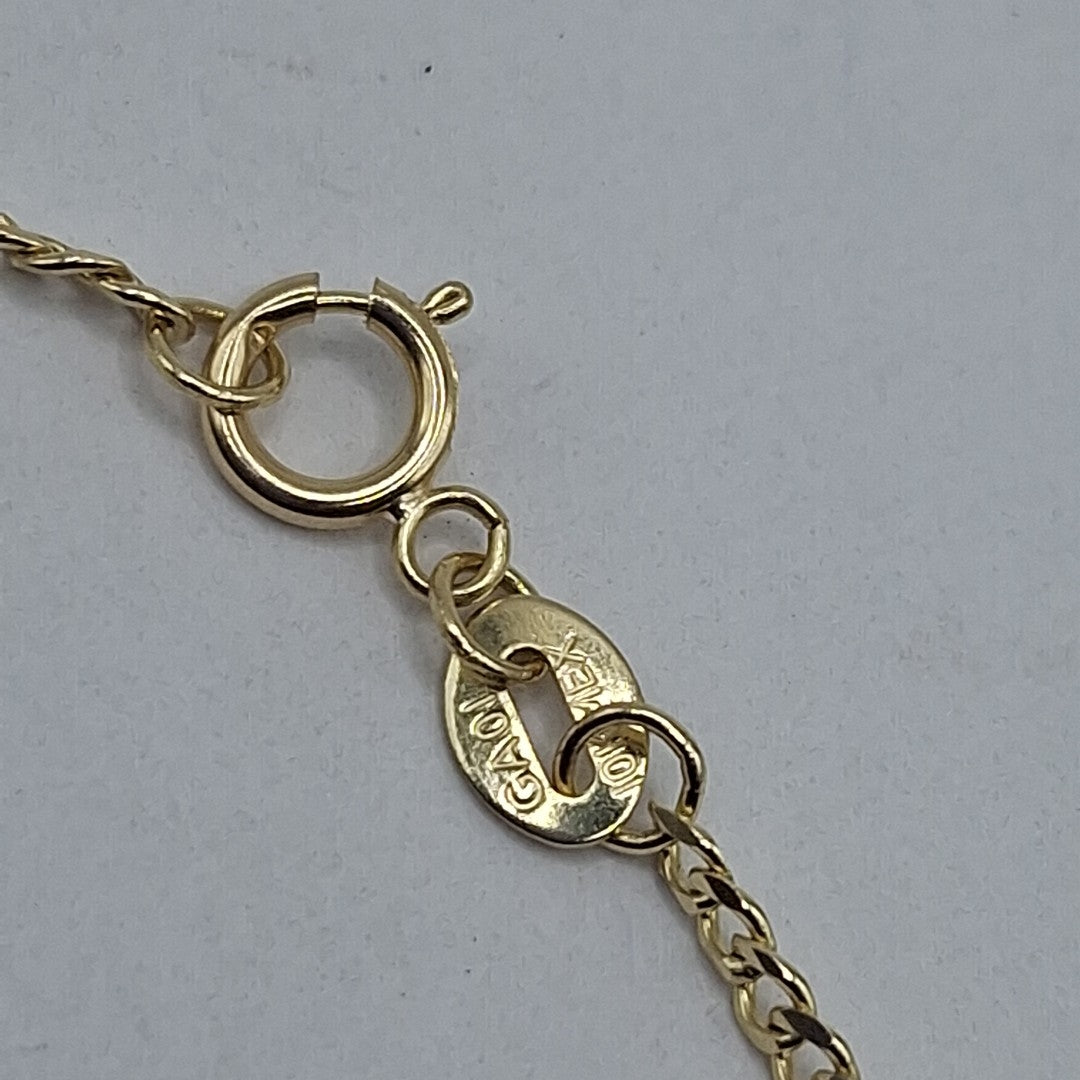 CADENAS TEJIDO BARBADA ORO 10K 50 CM 3.5 GR (NUEVO)