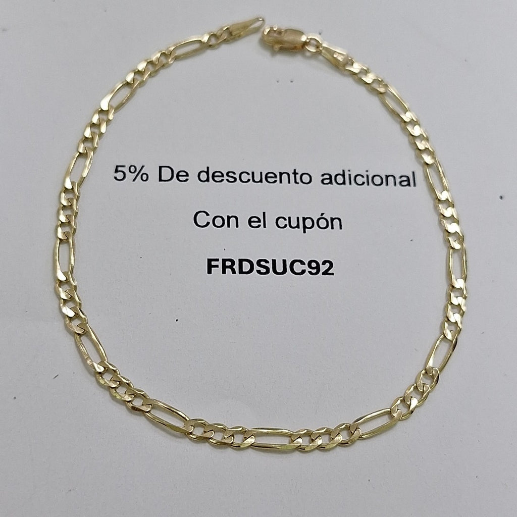 PULSERAS 3X1 ORO 14K 21 CM 3.3 GR (NUEVO)