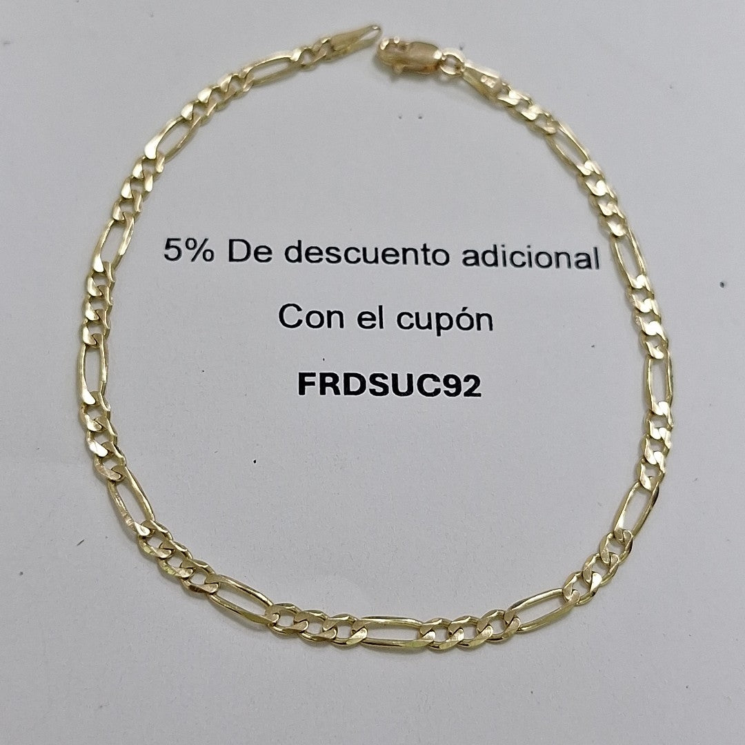 PULSERAS 3X1 ORO 14K 21 CM 3.3 GR (NUEVO)