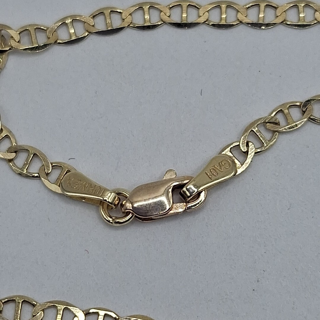 CADENAS TEJIDO GUCHI ORO 10K 55 CM 4.5 GR (NUEVO)