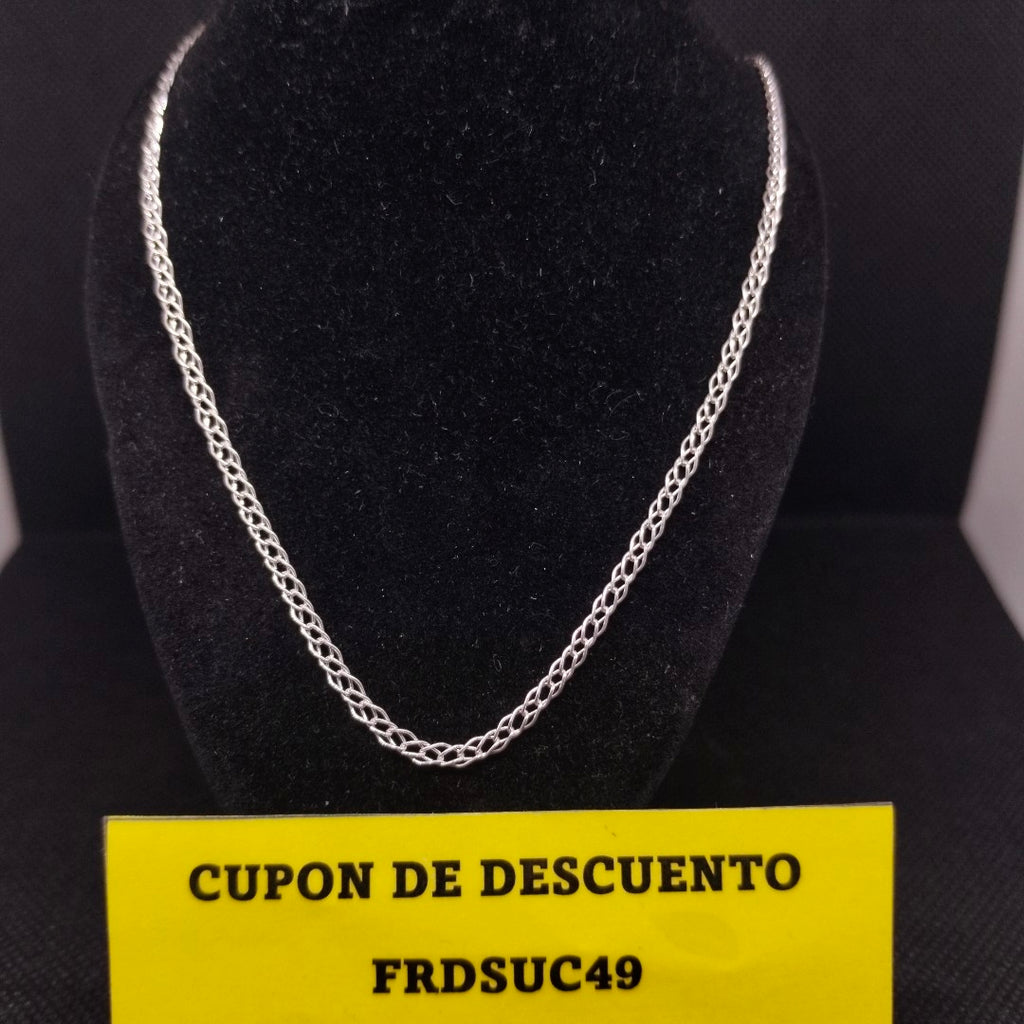 CADENA TEJIDO ESLABONES PLATA .925 50 CM 3.5 GR (NUEVO)