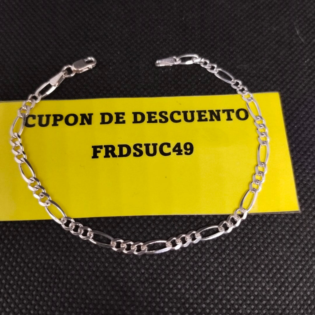 PULSERA TEJIDO 3X1 PLATA .925 18 CM 2.8 GR (NUEVO)