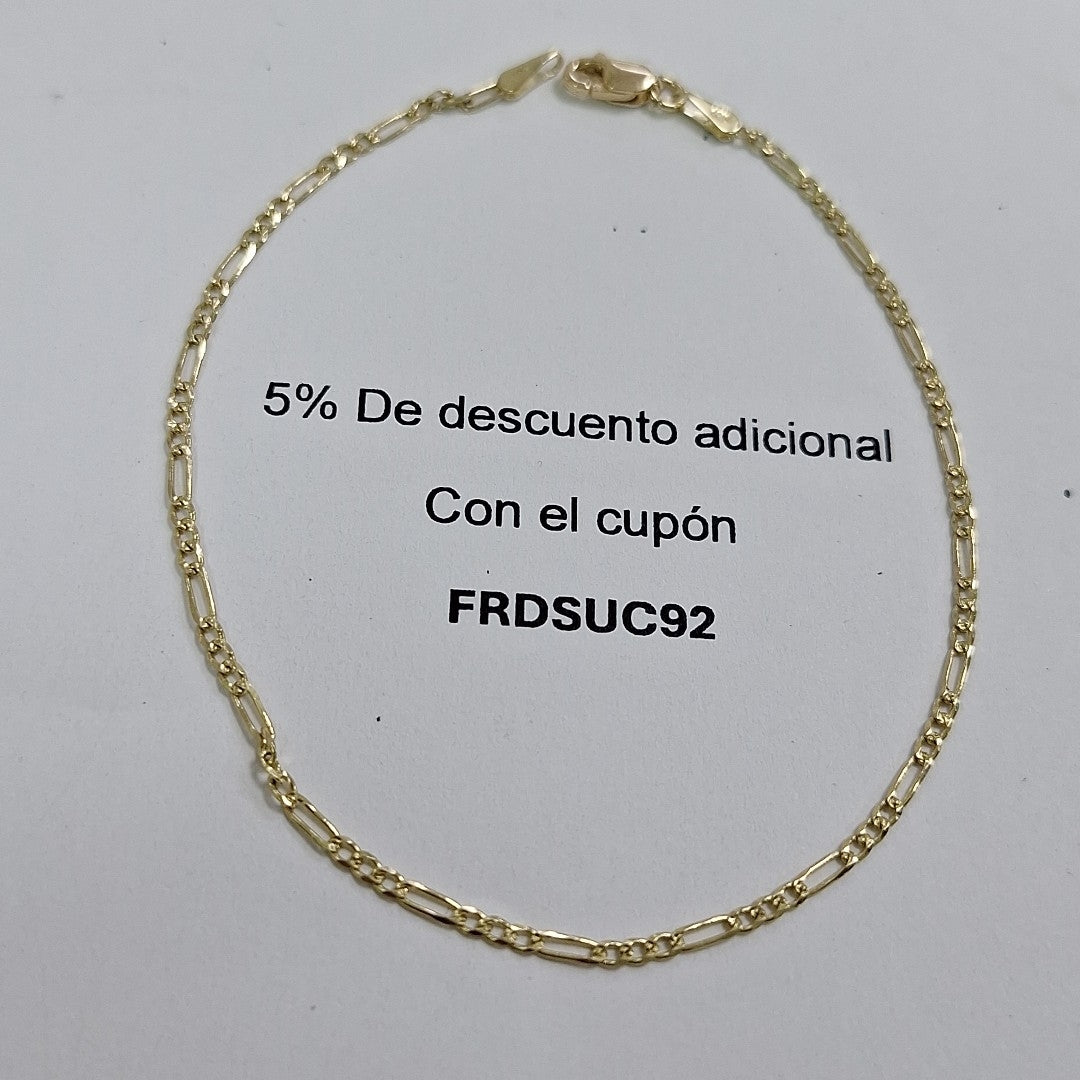 PULSERA 3X1 ORO 14K 21 CM 1.7 GR (NUEVO)