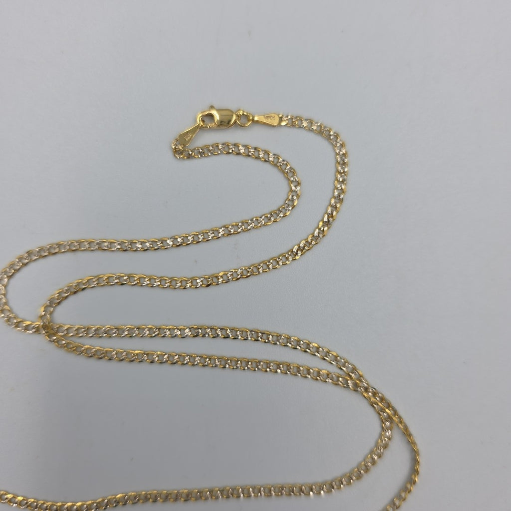 CADENAS BARBADA DIAMANTADA ORO 14K 60 CM 6.1 GR (NUEVO)