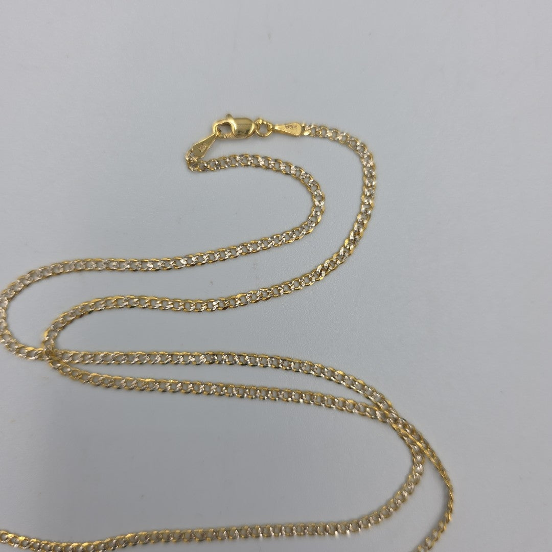 CADENAS BARBADA DIAMANTADA ORO 14K 60 CM 6.1 GR (NUEVO)