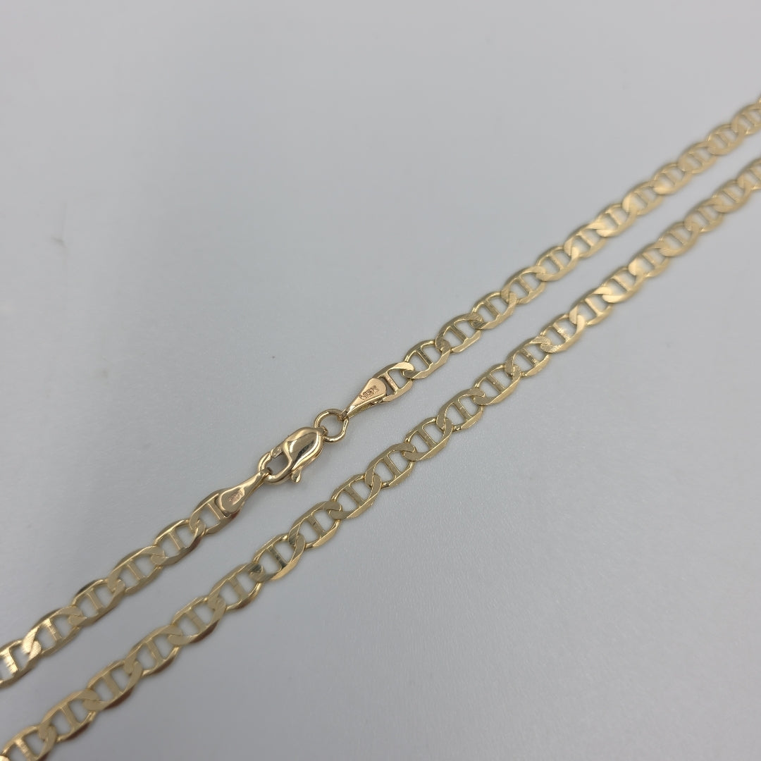 CADENAS TEJIDO MARINERA ORO 14K 55 CM 7.8 GR (NUEVO)