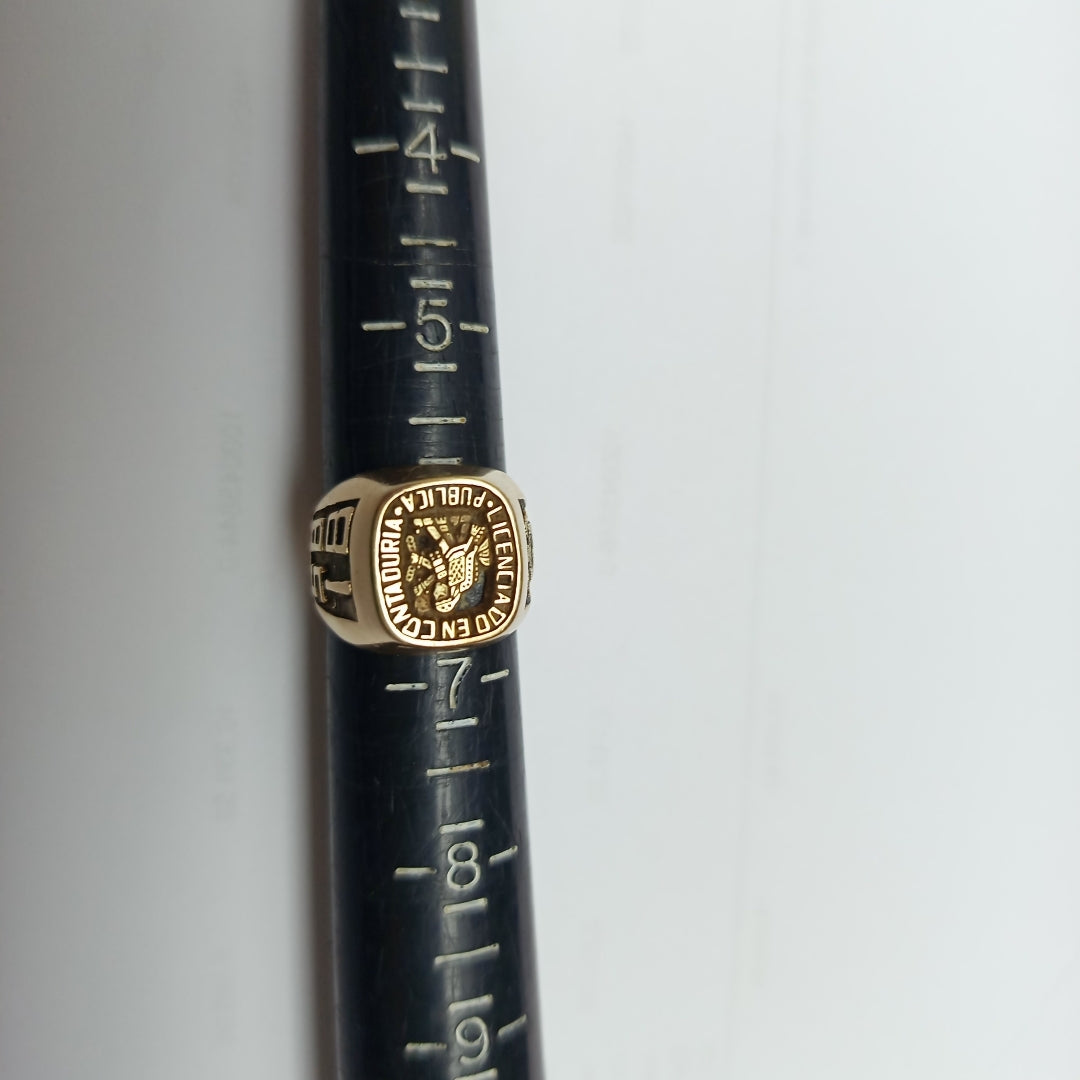 ANILLO DE GRADUACIÓN ORO 10 K 11,50 GRMS (SEMINUEVO)