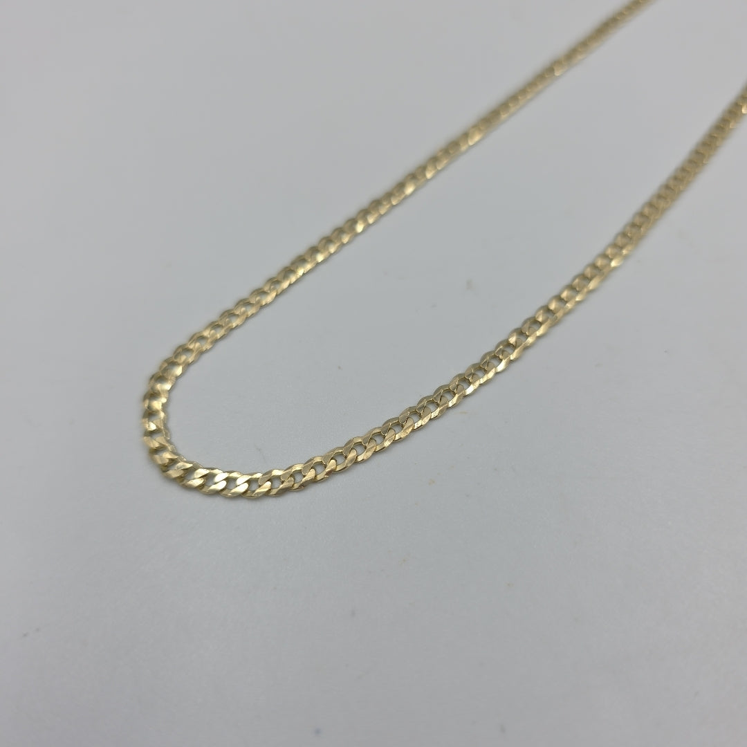 CADENAS TEJIDO BARBADA ORO 10K 60 CM 8.9 GR (NUEVO)