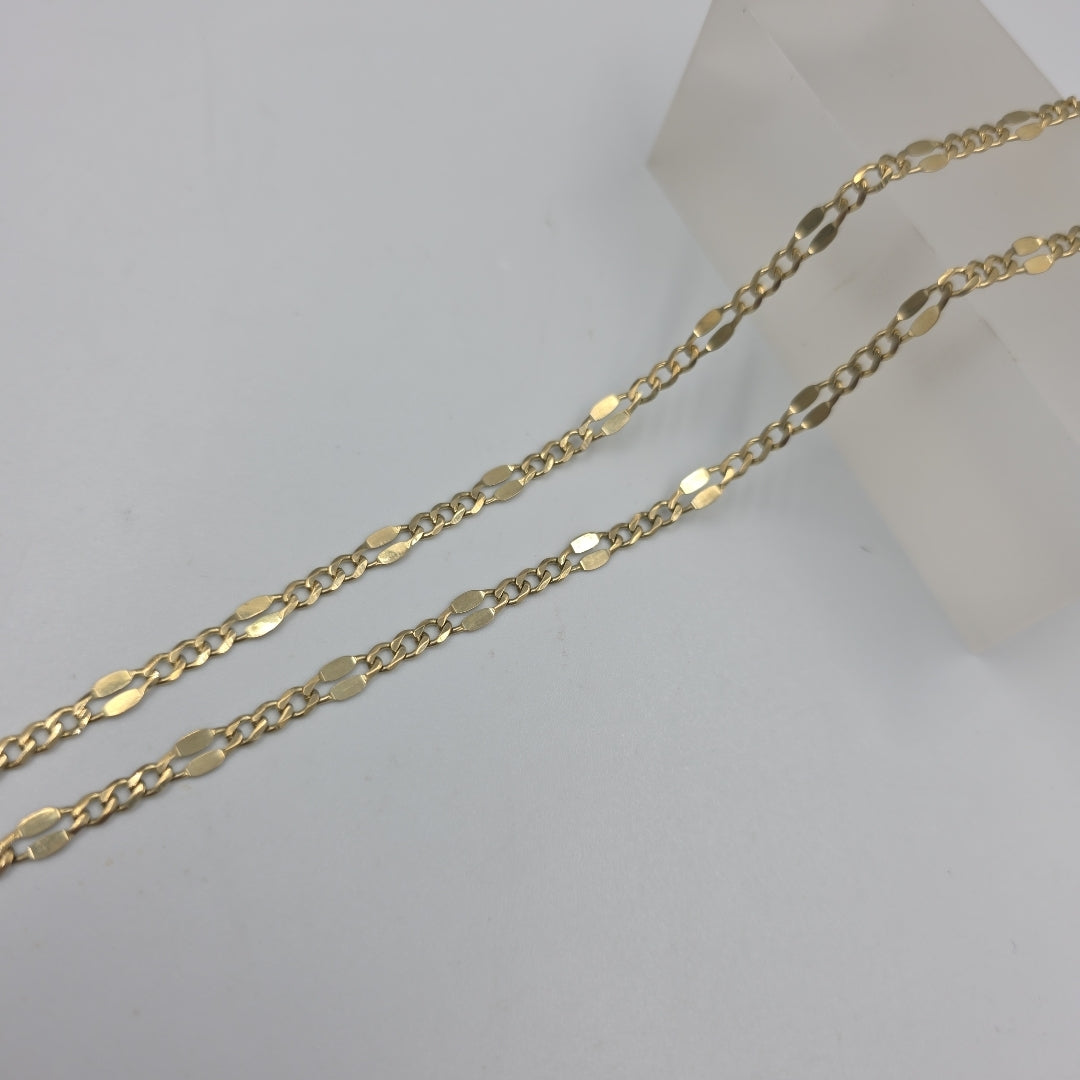 CADENAS TEJIDO ESPECIAL ORO 10K 50 CM 6.5 GR (NUEVO)