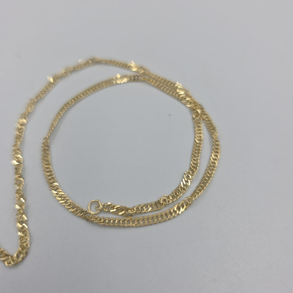 CADENAS TEJIDO MEDIO TORZAL ORO 10K 50 CM 4.1 GR (NUEVO)
