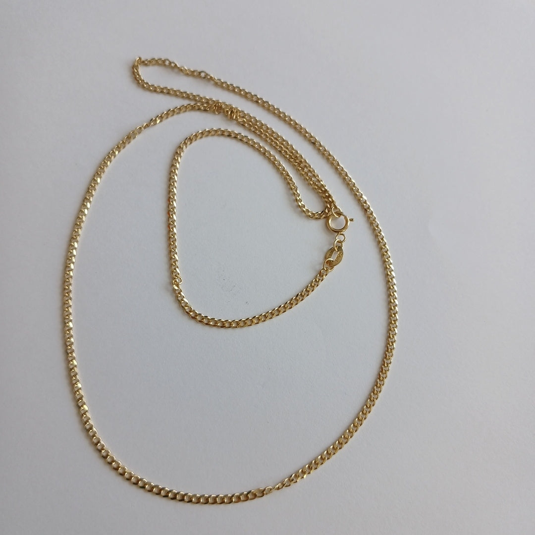 CADENAS TEJIDO BARBADA ORO 10K 55 CM 3.8 GR (NUEVO)