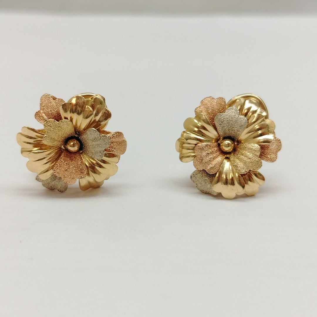 BROQUELES PAR ORO,ORO COMBINADO 14 K 9,80 GRMS (SEMINUEVO)