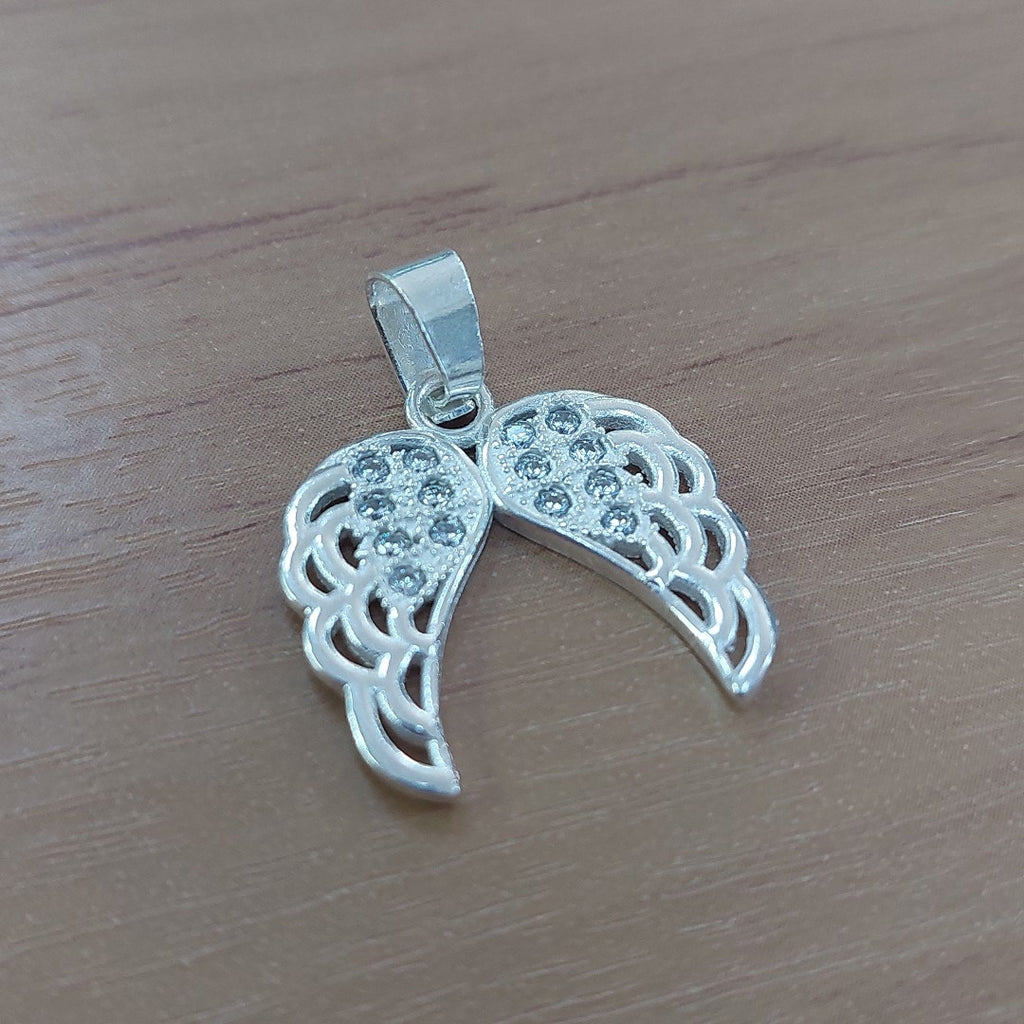 DIJE ALAS C/CIRCONIAS PLATA .925 2.2 GR (NUEVO)