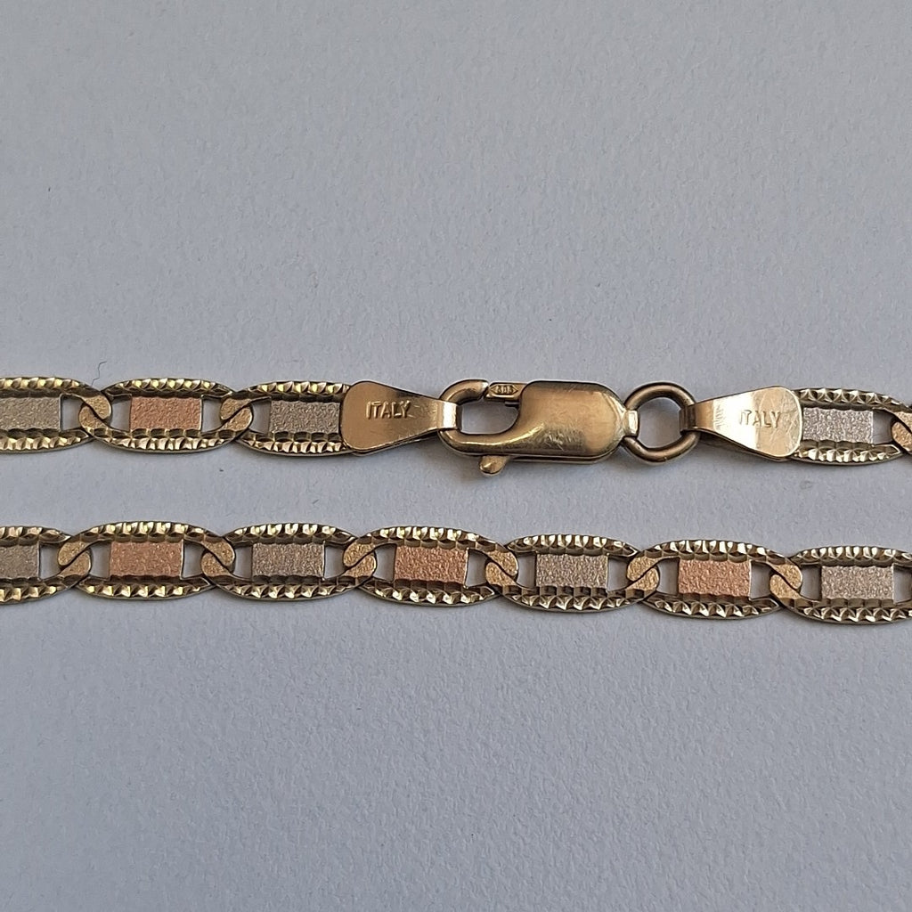 PULSERA ORO COMBINADO 14 K 5.7 GRMS (SEMINUEVO)