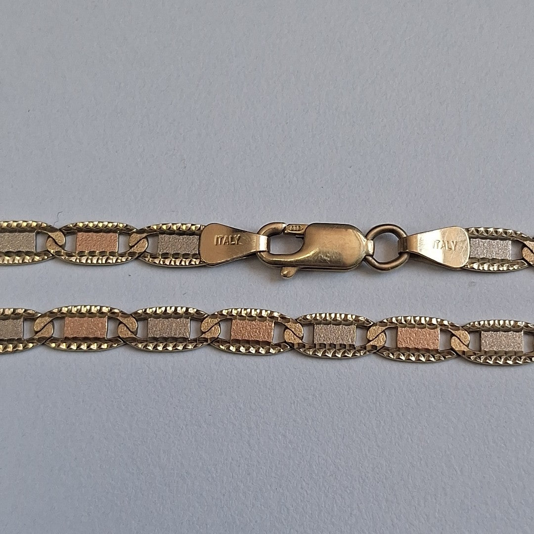 PULSERA ORO COMBINADO 14 K 5.7 GRMS (SEMINUEVO)
