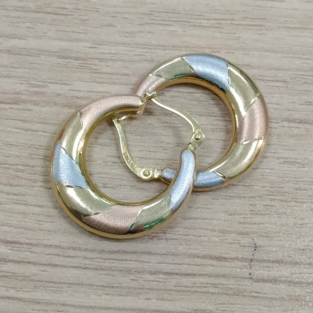 ARRACADAS PAR ORO 14 K 2.6 GRMS (SEMINUEVO)