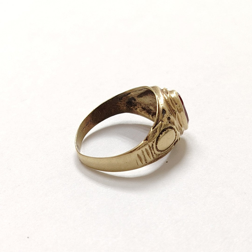 ANILLO DE GRADUACIÓN ORO 10 K 2.4 GRMS (SEMINUEVO)