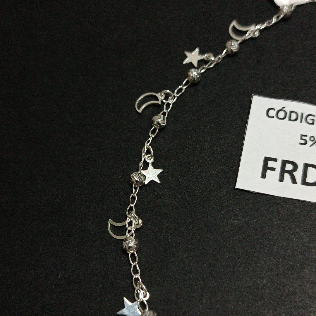 PULSERA TEJIDO TEJIDO ESPECIAL PLATA .925 18 CM 3.1 GR (NUEVO)