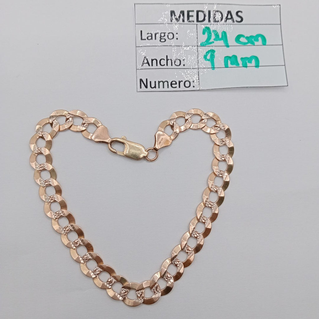 PULSERA ORO, RODIADO 14 K 15.4 GRMS (SEMINUEVO)
