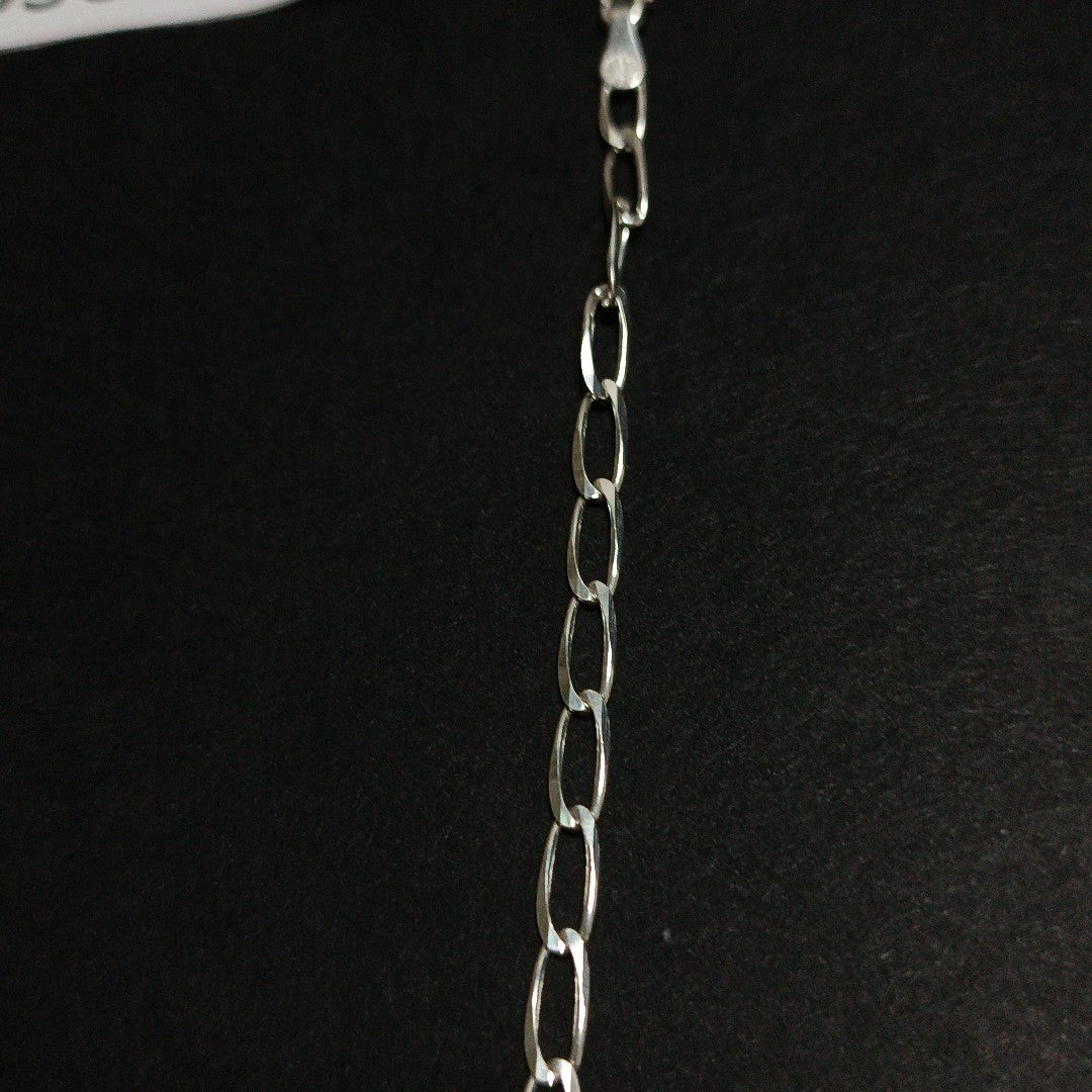 CADENA TEJIDO ESLABONES PLATA .925 60 CM 10.8 GR (NUEVO)