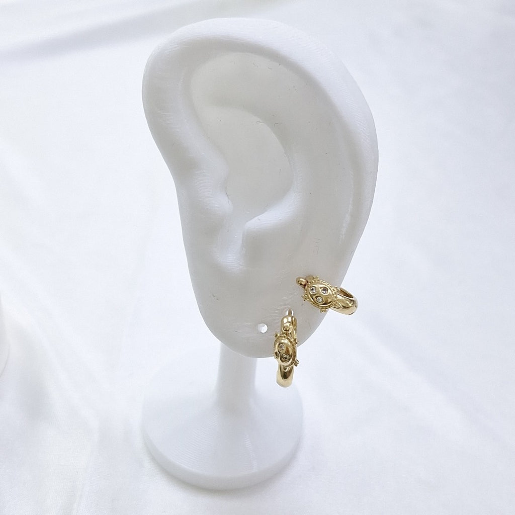 ARRACADAS PAR ORO 14 K 2.3 GRMS (SEMINUEVO)