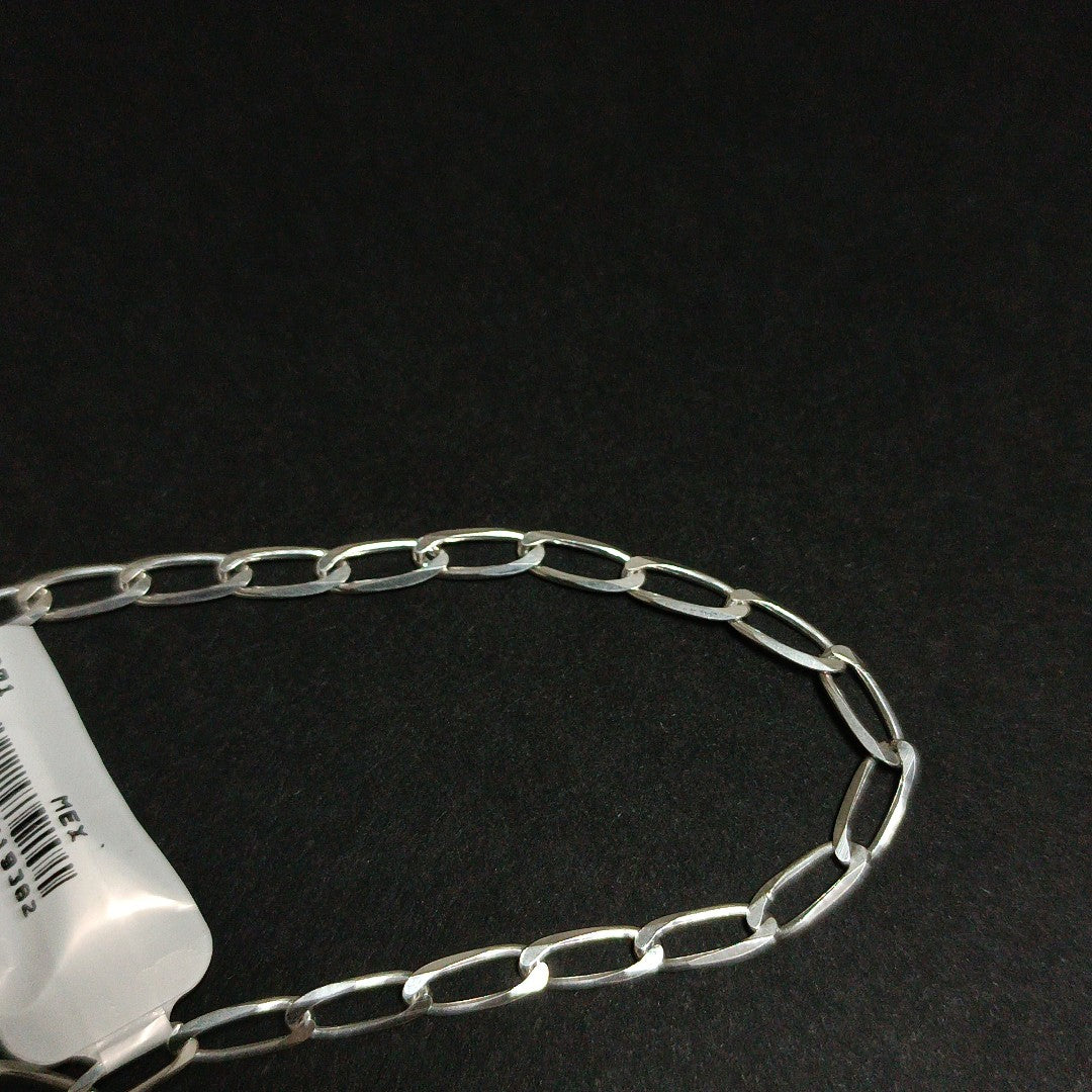 PULSERA TEJIDO ESLABONES PLATA .925 21 CM 4 GR (NUEVO)