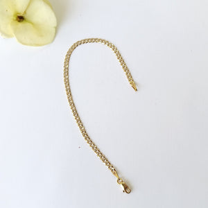 PULSERAS TEJIDO BARBADA DIAMANTADA ORO 14K 18 CM 3.1 GR (NUEVO)