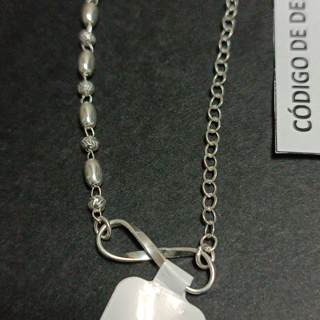 PULSERA TEJIDO INFINITO PLATA .925 18 CM 2.3 GR (NUEVO)