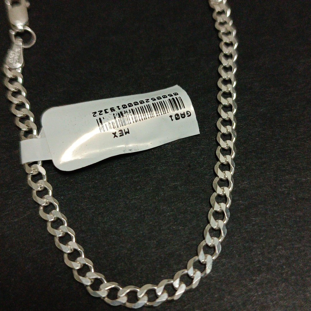 PULSERA TEJIDO BARBADA PLATA .925 16 CM 4.1 GR (NUEVO)