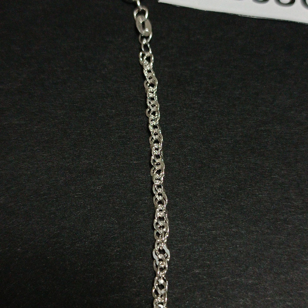 CADENA TEJIDO MEDIO TORZAL PLATA .925 55 CM 6.1 GR (NUEVO)