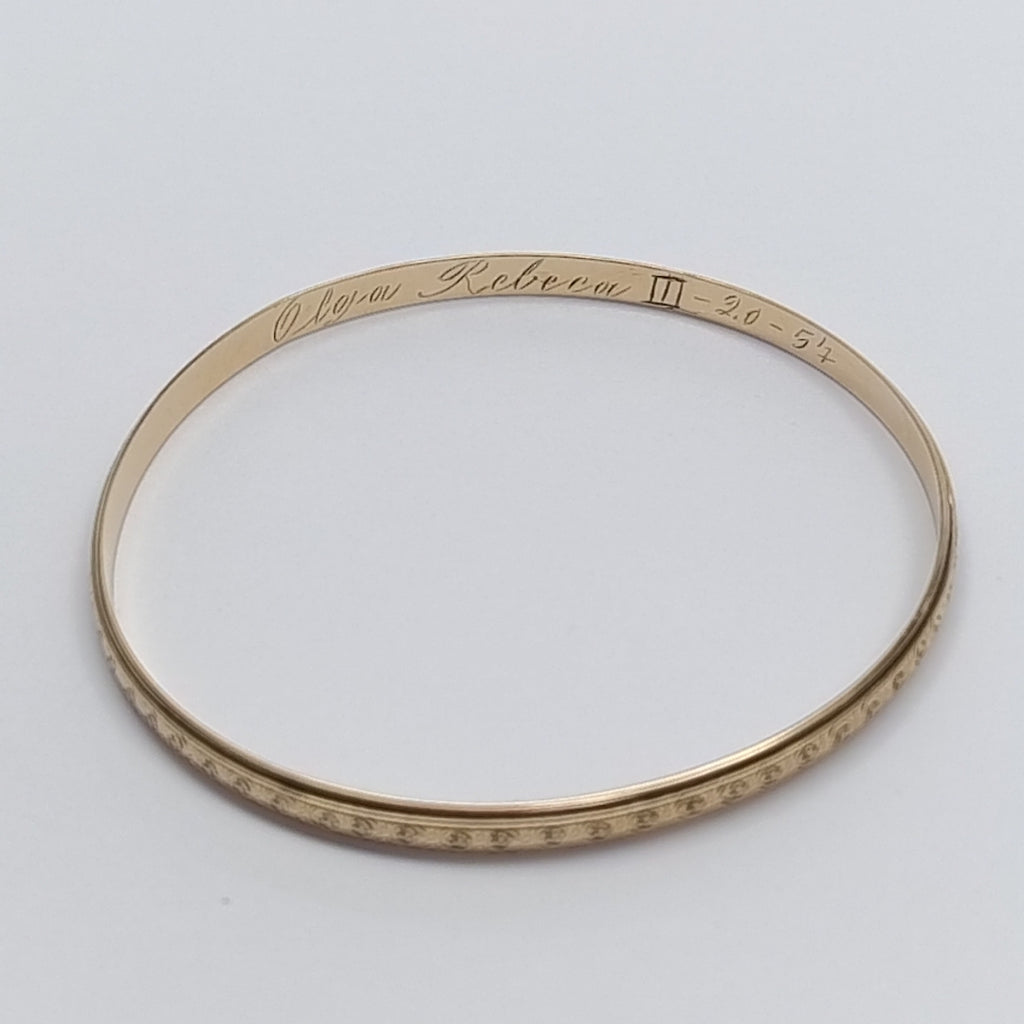 PULSERA RIGIDA ORO 14 K 9,00 GRMS (SEMINUEVO)