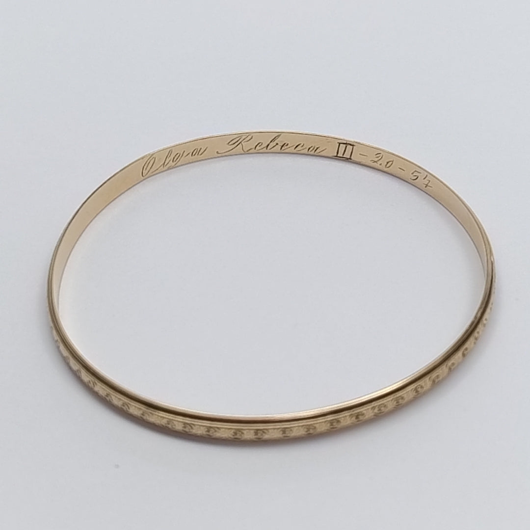 PULSERA RIGIDA ORO 14 K 9,00 GRMS (SEMINUEVO)