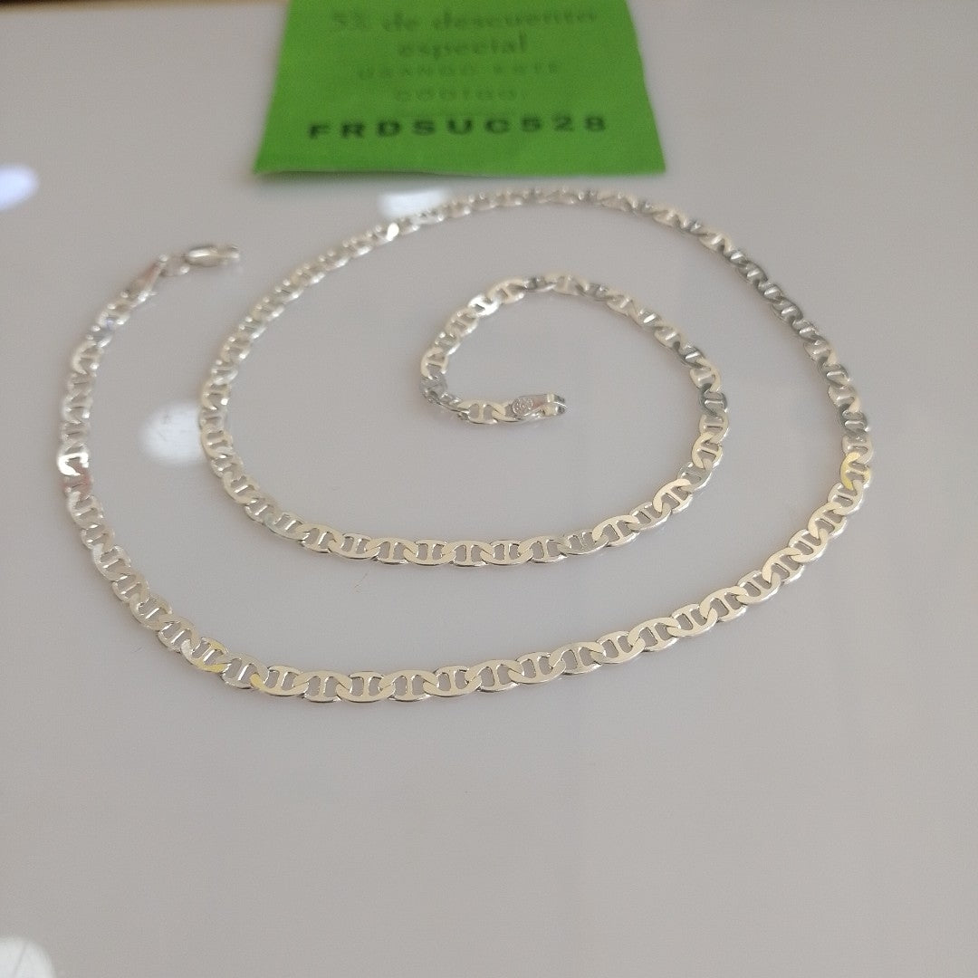 CADENA TEJIDO GUCHI PLATA .925 55 CM 12.4 GR (NUEVO)