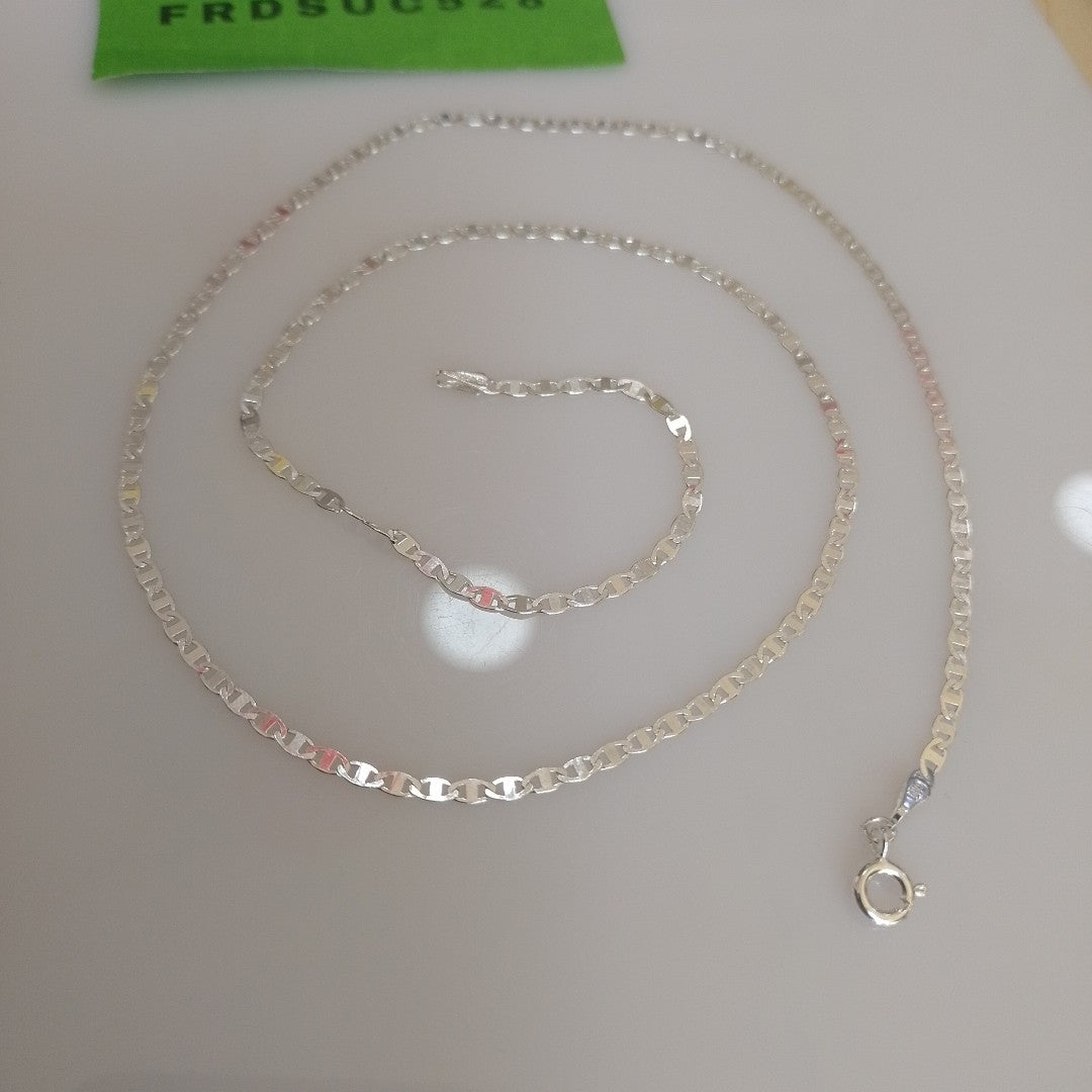 CADENA TEJIDO ESPEJO PLATA .925 55 CM 3.9 GR (NUEVO)