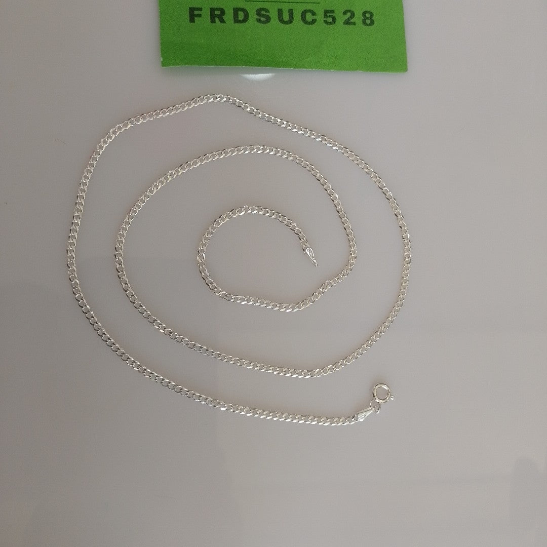 CADENA TEJIDO BARBADO PLATA .925 60 CM 5.7 GR (NUEVO)